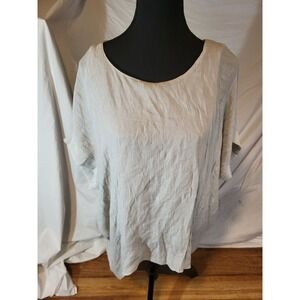 Umgee Gray Layered Tunic Top Womens Size M Oversized Rayon Blend Lagenlook